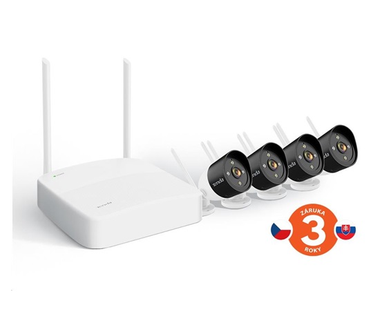 BAZAR - Tenda K4W-3TC - kamerový WiFi set, 4x IP 2K kamera, NVR rekordér, zvuk, noční vidění - poškozený obal