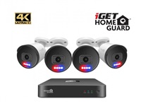BAZAR iGET HOMEGUARD HGNVK88504 - PoE 4K UltraHD NVR CCTV 8CH + 4x kamera - poškozený obal