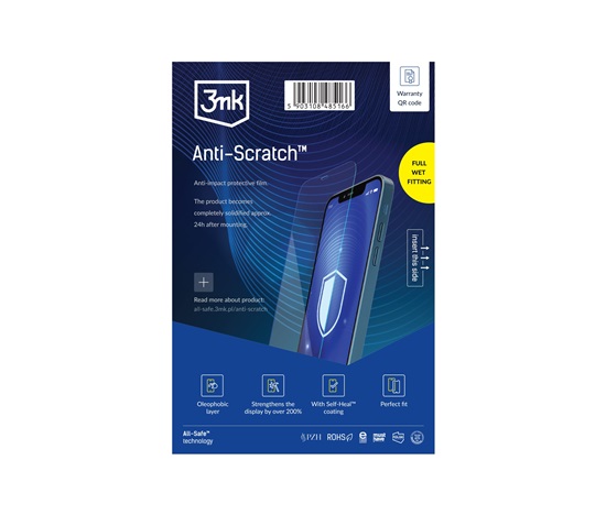 3mk All-Safe - AIO fólie Anti-Scratch Dry & Wet Fitting v2.0 Phone, 5 ks