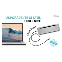 BAZAR - i-tec USB-C Metal Ergonomic 4K 3x Display Docking Station, PD 100W + - Po oprave, kompletni baleni