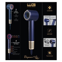 WG - Fén na vlasy WG Elegance Air, 1600W, modrá