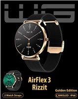WG - Chytré hodinky WG AirFlex3 Rizz It, dámské, 2x řemínek, zlatá
