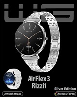 WG - Chytré hodinky WG AirFlex3 Rizz It, dámské, 2x řemínek, stříbrná