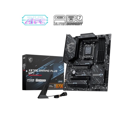 MSI MB Sc AM5 X870E GAMING PLUS WIFI, AMD X870E, 4xDDR5, 1xHDMI, 1xUSB4, WI-FI
