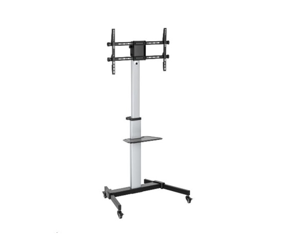 ALU pojízdný stojan Brateck FS44-46TW pro TV 37"-86" 50kg police