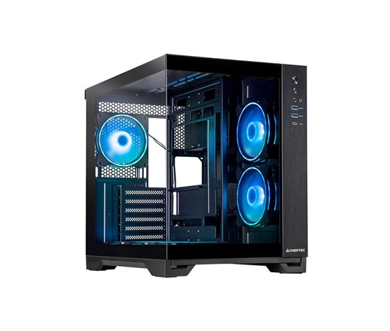 BAZAR - CHIEFTEC skříň VISIO, ATX, 1x USB-C 3.2, 2x USB 3.0, 6x 120mm ARGB Fan, černá, poškozený obal