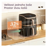 BAZAR - Cosori Turbo Tower Pro chytrá horkovzdušná fritéza 10,8l tm.šedá / pošk. obal