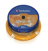 BAZAR - VERBATIM DVD-R(25-Pack)Spindle/General Retail/16x/4.7GB - Poškozený obal (Komplet)