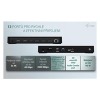 i-tec Thunderbolt4 3x Display Docking Station, Power Delivery 96W