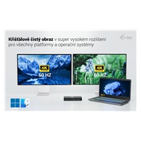 i-tec Universal Intelligent Dual Display Docking Station, Power Delivery 100W