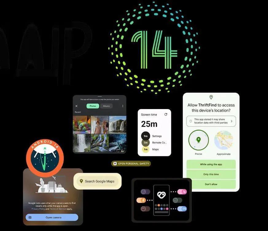 Obr. Android 14, konektivita a příslušenství 1763630h