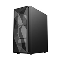 VeinX case ME19A Mid Tower, bez zdroje, 1x USB3.0, 1x USB2.0, 4x 120mm ARGB Fan, 1x ARGB Controller, černá