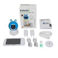 EVOLVEO Baby Monitor N5, Set videochůvičky s 360° dohledem, obousměrnou komunikací a ukolébavkami, modrá