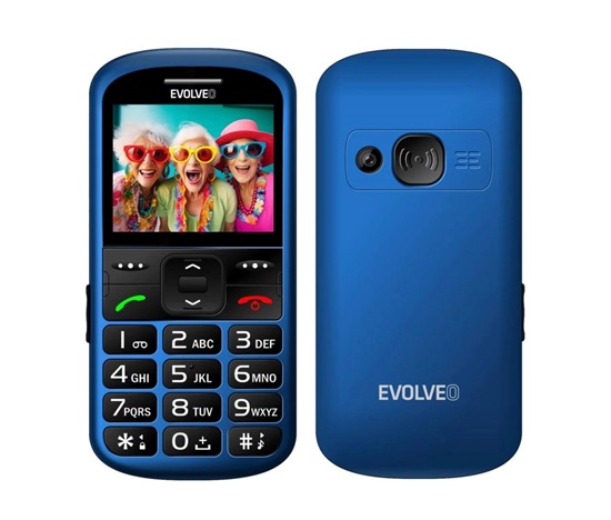 EVOLVEO EasyPhone XS, mobilní telefon pro seniory, modrá