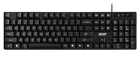 ACER drátová klávesnice AKW100,USB 2.0,5 mil. úhozů,voděodolná,Black