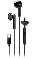 GENIUS sluchátka HS-M366 headset, mikrofon, USB-C, rotáční klip, černá