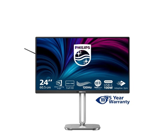 Philips MT 23,8" 24B2U4301 - 1920x1080,IPS,120Hz,1xHDMI,1xDP,USBhub,USB-C,PD,RJ45,Repro,Pivot