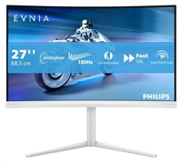 Philips MT 27" 27M2C5201L - 1920x1080,Fast VA,180Hz,2xHDMI,1xDP,zakřivený,bílá