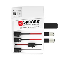 BAZAR - SKROSS cestovní adaptér MUV USB, USB A+C, univerzální pro 150 zemí - Poškozený obal (Komplet)