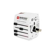 BAZAR - SKROSS cestovní adaptér MUV USB, USB A+C, univerzální pro 150 zemí - Poškozený obal (Komplet)