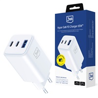 3mk síťová nabíječka Hyper GaN Charger 65W, bílá