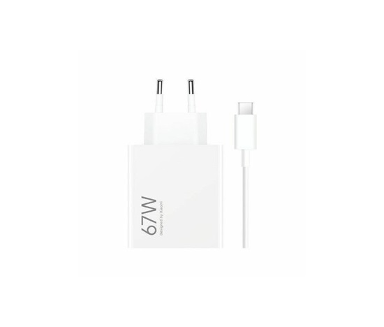 Xiaomi MDY-12-EH USB-A 67W Cestovní Nabíječka + USB-C 6.2A Datový Kabel White