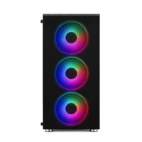 1stCOOL skříň RAINBOW 4, Mid Tower, AU, USB 3.0, 4x 120mm RGB Fan, černá