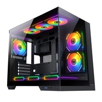 1stCOOL skříň DREAMER, Mid Tower, AU, USB 3.0, USB-C, 3x 120mm ARGB Fan, černá