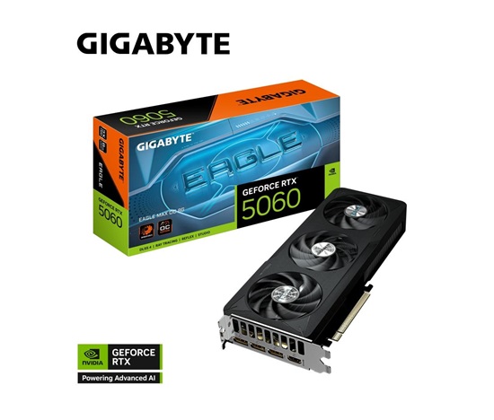 GIGABYTE VGA NVIDIA GeForce RTX 5060 EAGLE MAX OC 8G, 8G GDDR7, 3xDP, 1xHDMI