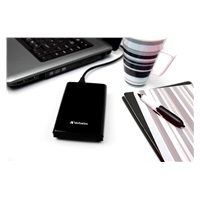 VERBATIM externí SSD 256GB Store'n'Go Slim Portable USB 3.0, USB-A/USB-C, černá