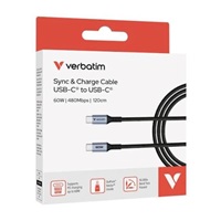 VERBATIM Kabel USB-C Sync & Charge, 60W, 120cm