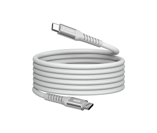 VERBATIM Kabel USB-C Sync & Charge, 60W, Magnetický, 120cm, šedá
