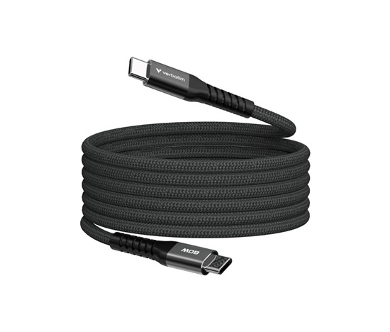 VERBATIM Kabel USB-C Sync & Charge, 60W, Magnetický, 120cm, černá