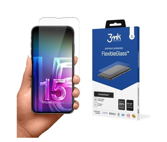 3mk hybridní sklo FlexibleGlass pro Apple iPhone 15