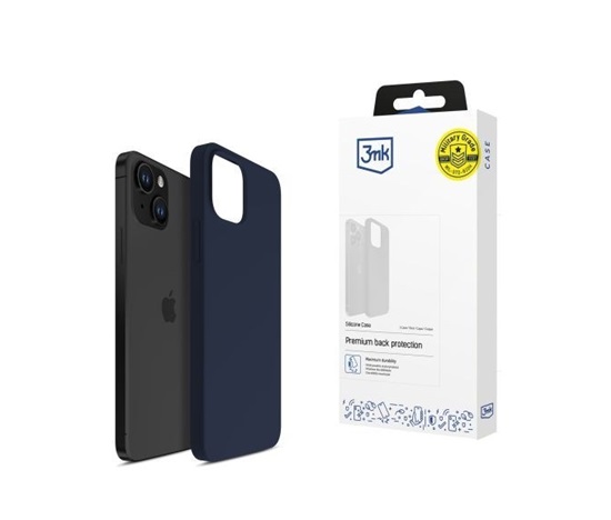 3mk ochranný kryt Silicone Case pro Apple iPhone 15   Dark Navy