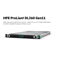HPE PL DL360g11 5515+ (3.2/8C/165W) 1x32G (p64706) MR408i-o/4G 8-10SFF 1x1000W 2x10G-T NBD333 1U P70541-421 RENEW
