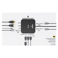 i-tec USB-C Dual HDMI Docking Station, Power Delivery 100W