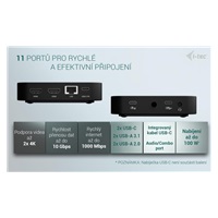 i-tec USB-C Dual HDMI Docking Station, Power Delivery 100W