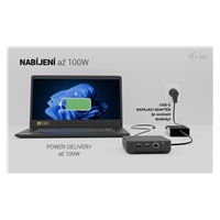 i-tec USB-C DP Dual HDMI Docking Station, PD 100W + Universal Charger 100W