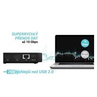 i-tec USB-C DP Dual HDMI Docking Station, PD 100W + Universal Charger 100W