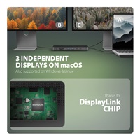 AXAGON HMC-DL-KVM, DisplayLink dokovacia stanica, USB 10Gbps, HDMI + DP 4K/60Hz, RJ-45, SD/microSD, audio, PD 100 W, KVM