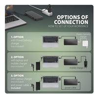 AXAGON HMC-DL-KVM, DisplayLink dokovacia stanica, USB 10Gbps, HDMI + DP 4K/60Hz, RJ-45, SD/microSD, audio, PD 100 W, KVM