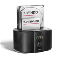 AXAGON ADSA-SC, USB-C 5Gbps dokovacia stanica pre 2× SATA 6G 2.5"/3.5" SSD/HDD s funkciou klonovania
