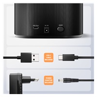 AXAGON ADSA-SC, USB-C 5Gbps dokovacia stanica pre 2× SATA 6G 2.5"/3.5" SSD/HDD s funkciou klonovania
