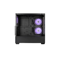 Cooler Master case Elite 690 Wood, ATX, Průhledná bočnice, 3x 120mm ARGB Fan, Černá
