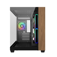 Cooler Master case Elite 481 Wood, mATX, Průhledná bočnice, 3x 120mm ARGB Fan, Černá