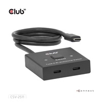 Club3D Switch, USB-C na 2xUSB-C Oboustranný 2v1, 8K60Hz, 4K120Hz, PD 100W