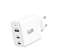 WG - Síťová nabíječka GaN 3x USB, 1x USB-A 30W + 2x USB-C 65W, bílá