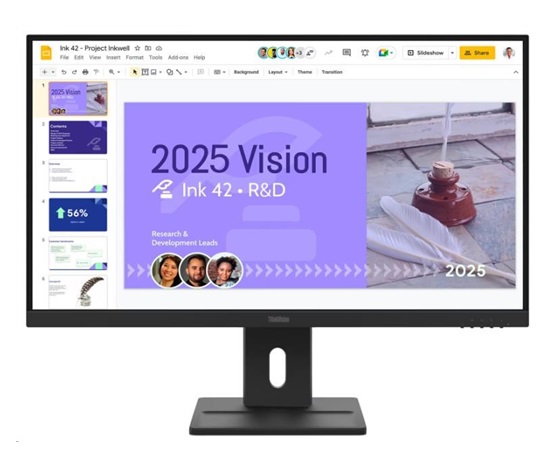 LENOVO LCD E27Q-40 - 27",IPS,16:9,2560x1440,100Hz,350cd/m2,1500:1,4ms(GtG),VGA,DP,2x HDMI (TMDS),USB Hub,Pivot