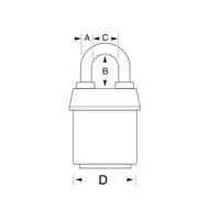 Master Lock Visací zámek  PRO se zapuštěným třmenem - 54mm